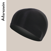 Aidol new fashion swimming cap men and women do not pull the head long hair ear protection comfortable fabric swimming cap