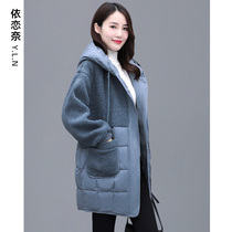 Cotton clothing 2020 new womens long winter quilted jacket thickened large size padded jacket burst lamb wool cotton coat