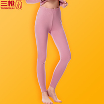 Three-shot leggings thin female Shurou Modal ladies warm pants cotton wool pants stretch Johns 60596