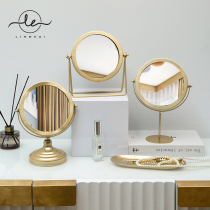 Collar Color Nordic Desktop Desktop Creative Minimalist Desktop Dresser Modern Iron Art Ins Princess Desk Cosmetic Mirror