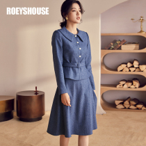 Rocoat fine spinning wool suit woman 2020 winter dress new suit jacket half body dress Fashion two sets 03466