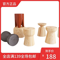 Nordic Solid Wood Mpier Log Round Short Bench Clothing Store Folk Hotel Multipurpose Creative Tree Stumps Root Carving