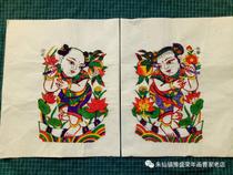 Zhu Xianzhens woodblock year painting | Yu Shengrong | Cao familys old shop pure handmade year painting | Yingchun Gate Shine