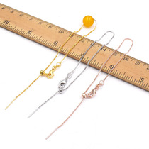 DIY pearl accessories S925 sterling silver box chain pin bracelet empty support adjustable ball with 6-11mm beads