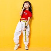 Girls jazz dance show clothes hip-hop suit childrens overalls 61 performance clothes model jazz dance tide