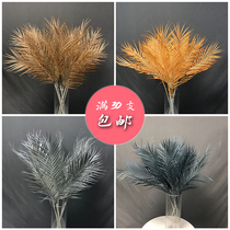 Wedding simulation plastic straw bullet cauliflower palm leaf wedding hall ceiling of flower green leaf