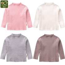 Rabbi baby long sleeve romantic cotton semi-high collar men and women children long sleeve sweater warm base knitted sweater