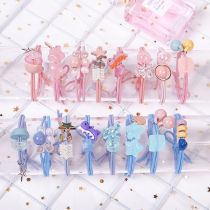 Head rope rubber band female student Korean version cute sweet hair rope set Childrens headdress Cute princess does not hurt the hair super fairy