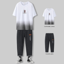 New Exploits Base Pure Cotton Short Sleeve T-Shirt Men Ins Tide Cards 2021 New Summer Mens Outfit Set Matching Handsome