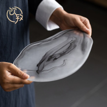 Drinking glass pot holding small tea table dry bubble plate kung fu tea tray water storage household tray tea tray creative tea set