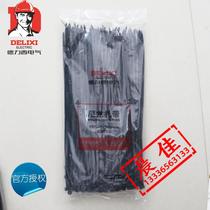 Delixi national standard environmental protection nylon cable tie buckle high temperature resistant cable CDS 5*300 black
