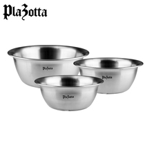 German plazotta kitchen household 304 stainless steel thick cooking egg pot soup basin three-piece set large