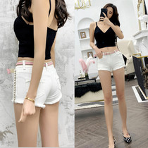 Denim Shorts Women Summer White Korean Tide Slim Slim Slim Hip Sexy Super Shorts 2019 Spring Hot Pants