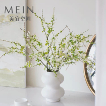 Brief FRESH AND SOFT RUBBER SNOWY WILLOW EMULATION FLOWER LIVING ROOM TV CABINET PLACEMENT FLOWER-LIKE BOARD ROOM FAKE FLOWER FLOWER ARRANGEMENTS TENDER WILLOW SHOOTS