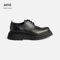 AMI Unisex 22 Fall Winter New Designer Cowhide Round Toe Casual Trend Derby Shoes