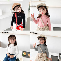 2021 autumn new girls cotton base shirt loose childrens T-shirt fashion baby long sleeve top 6013
