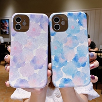 Apple 11 phone case iphone12 watercolor xsmax for xr all-inclusive x silicone mini women pro soft shell 8plus edging 7p matte se anti-drop por