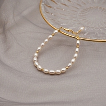 Bracelet Bracelet Simple Ladies Handmade Baroque Pearl Handset Freshwater True Pearl Flat Pearl Bracelet