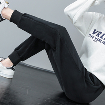 Gold Velvet Plus Suede Sports Pants Women Winter Thickened Lamb Suede Casual Bouquet Leggings Pants Cotton Pants Women Harun Pants External Wear