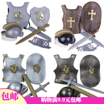 1 Halloween 520g Childrens Day Performance Costume Armor Warriors 4 pieces of armor Dragon Cavaliers equipped with combat A