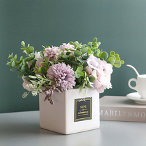 Nordic simulation flower living room furnishing table flower fake flower dry floral art suit table hem flower bouquet Home Decorative Pendulum