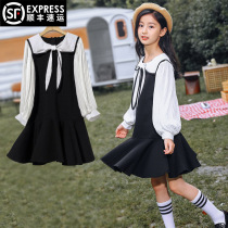 Girls College Style Dress Chiffon Spring Girl Big Boy Dress Girls clothes 2021 summer childrens clothing