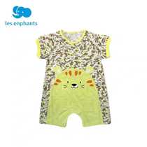 Li Yingfang childrens clothing summer BAO WEN baby elephant boys and girls pure cotton soft and thin short-sleeved jumpsuit