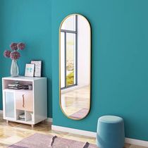 Nordic full-length mirror Wall-mounted mirror Bathroom mirror Wall-mounted full-length mirror Creative dance room Oval rectangular mirror Round