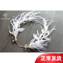 New Years Party event dancing performance feather headdress decoration children fairy hair accessories Mori accessories super fairy