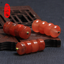 Sihuadian natural ore South red flying saucer gasket Loose beads Spacer beads spacer Agate full meat full color abacus beads accessories