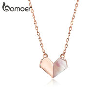 Barmore Heart-shaped Necklace Woman Lock Bone Chain s925 Pure Silver Loving Pendant Han Edition Internet Red Tides Birthday girl