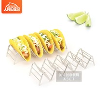 Export creative tableware food grade 304 stainless steel Mexican corn tortilla rack (Taco) U-shaped rack