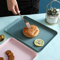 Net red tray bathroom bathroom sink washing table for storage light luxury goods rectangular household tea cup