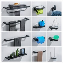 Export stainless steel black towel rack towel rack bathroom rack paper towel rack bathroom pendant light luxury light luxury