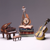 Creative violin piano guitar ornaments crafts home accessories model retro nostalgic simulation props
