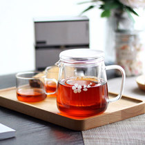 vankine bubble tea pot Glass water cup Heat-resistant office set with lid filter thickened household water cup