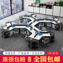 Creative staff desk furniture 3 6 8-person simple modern staff card position screen desk and chair combination