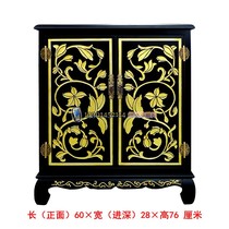 Custom engraved paint full gold European style decorative cabinet corner cabinet Yangzhou lacquerware factory direct new Chinese classical furniture