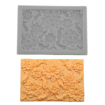 New flowers around the edge turn sugar cake silicone mold dry Pace decoration Mousse chocolate baking tool Clay