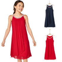 Eurocode Girls CUHK Boy Germany Summer sleeveless vest Handmade pearls sweaters dress