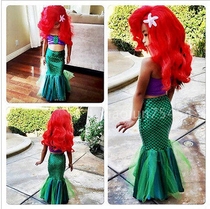 Girl mermaid tail skirt style child swimsuit 3 sets Princess baby split performance mermaid costume