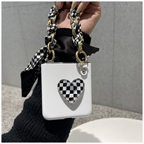 Chessboard grid silk towels apply Huawei p50pocket mobile phone shell new p50 treasure box folding screen clamshell protective sleeve