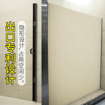 Waterproof shower curtain set non-perforated toilet invisible shower curtain mildew-proof thick partition curtain shower curtain custom