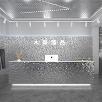 Simple modern clothing store bar cashier shop commercial high-end counter beauty salon light luxury front desk reception desk