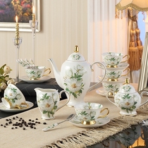 European coffee cup set high-grade ceramic English afternoon tea set safflower tea cup bone china coffee set gift box