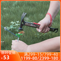 Pastoral Whistle Multifunction Outdoor Tool Hammer Camping Tent Ground Nail Hammer cast-iron hammer in the field begging for raw equipment