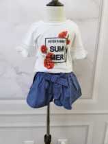 Li Yingfang Childrens Clothing Girls Cotton Polka Dot Shorts Childrens Thin Section Skirts Baby Blue Loose Casual Pants Xia Xin