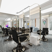 Web red hair lens gallery dedicated hairdresser mirror landing single double-sided marble mirror hanging wall hair mirror