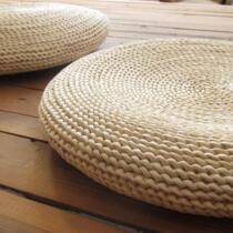 Straw round cushion Green plant worship pad Pu grass Rattan grass Japanese Futon Bedroom single bunk portable cushion