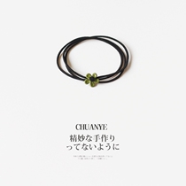 Give boyfriend small leather ring couple rubber band hair ring Female boyfriend with tie hair Korean version of fashion simple flowers